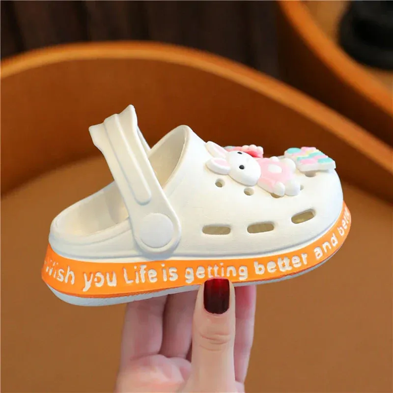 Summer Sandals Kids Shoes Boys Girls Cartoon Water Shoes Baby Beach Shoes Flat Heels Cartoon Slippers Children's Garden Shoes