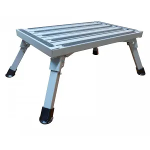 SUPEX METAL CARAVAN STEP WITH FOLDING LEGS 150KG WEIGHT RATING