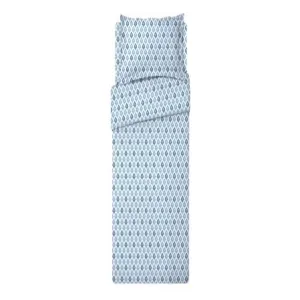 Supima Cotton Satin Bedsheets (Antimicrobial) - Geometric Leaf