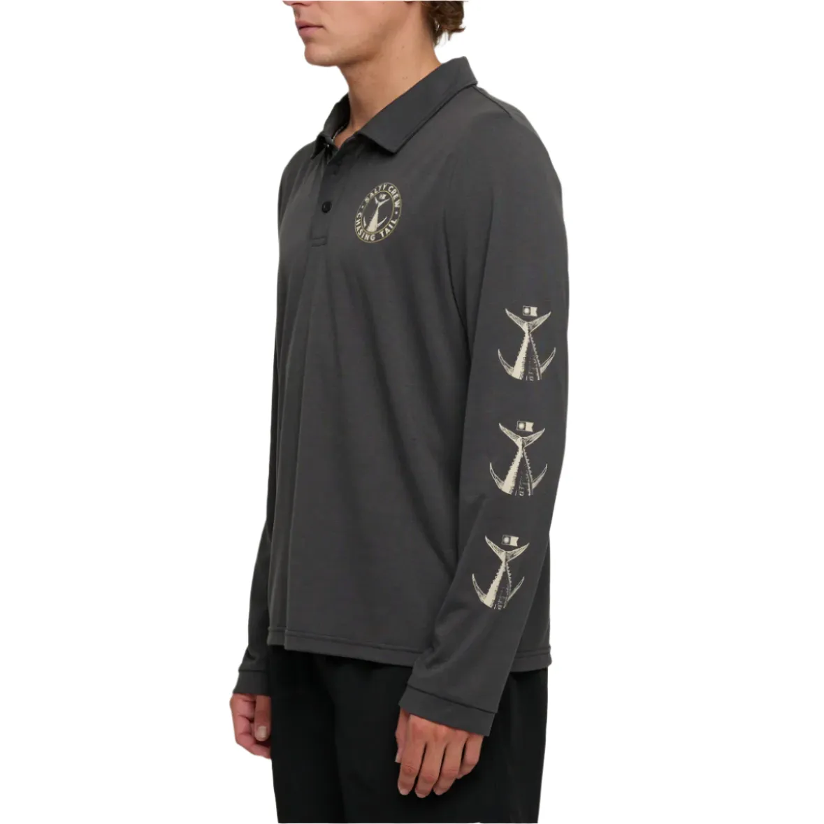 Tailgate Polo LS Sunshirt - Coal