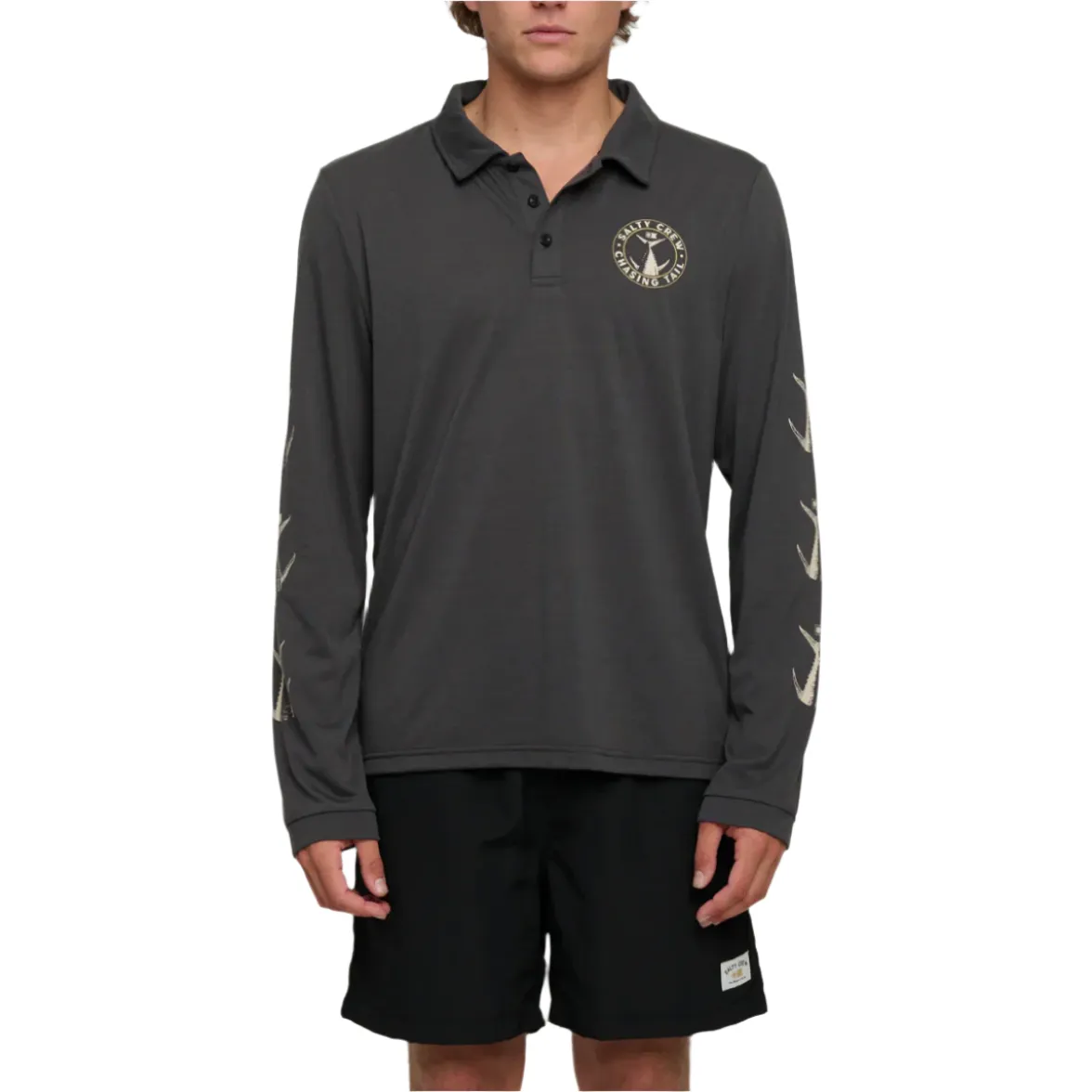Tailgate Polo LS Sunshirt - Coal