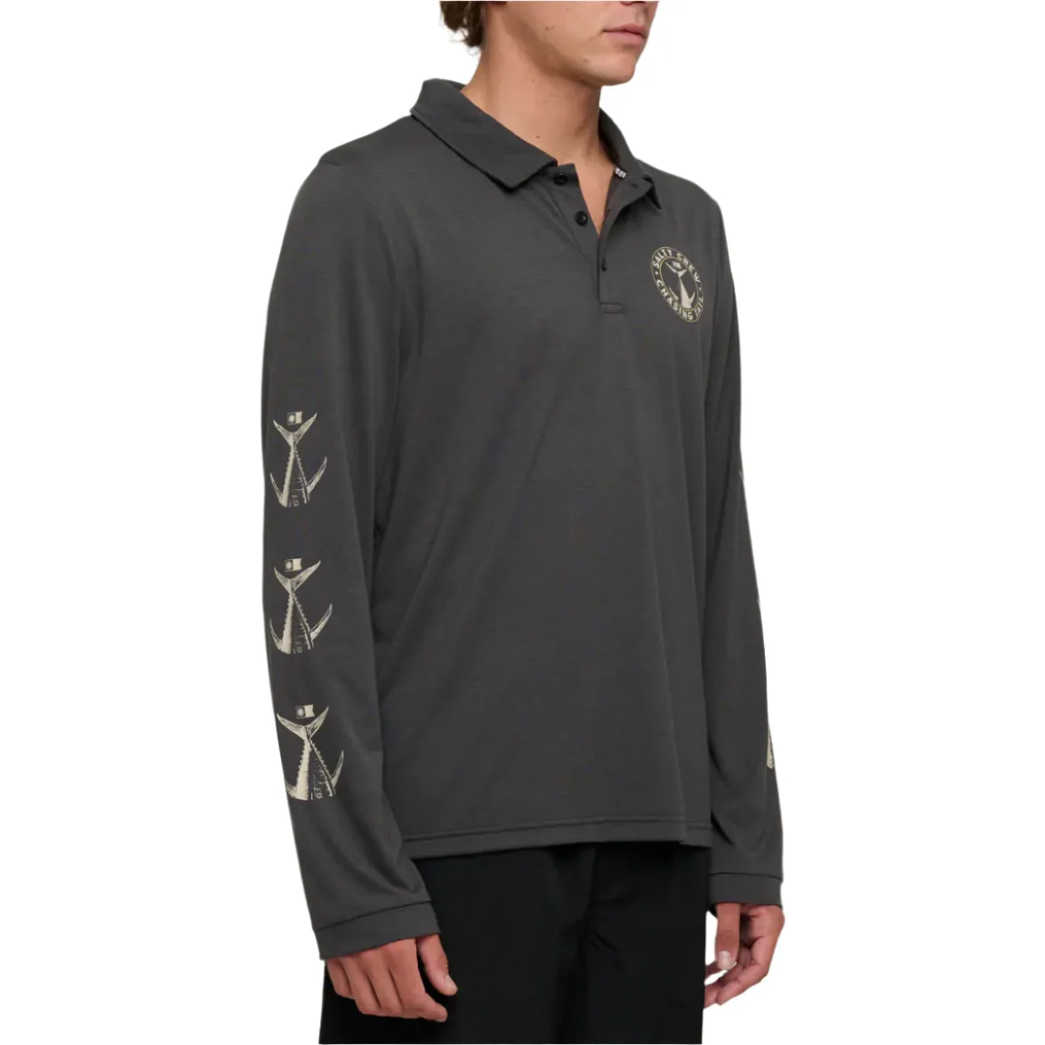 Tailgate Polo LS Sunshirt - Coal