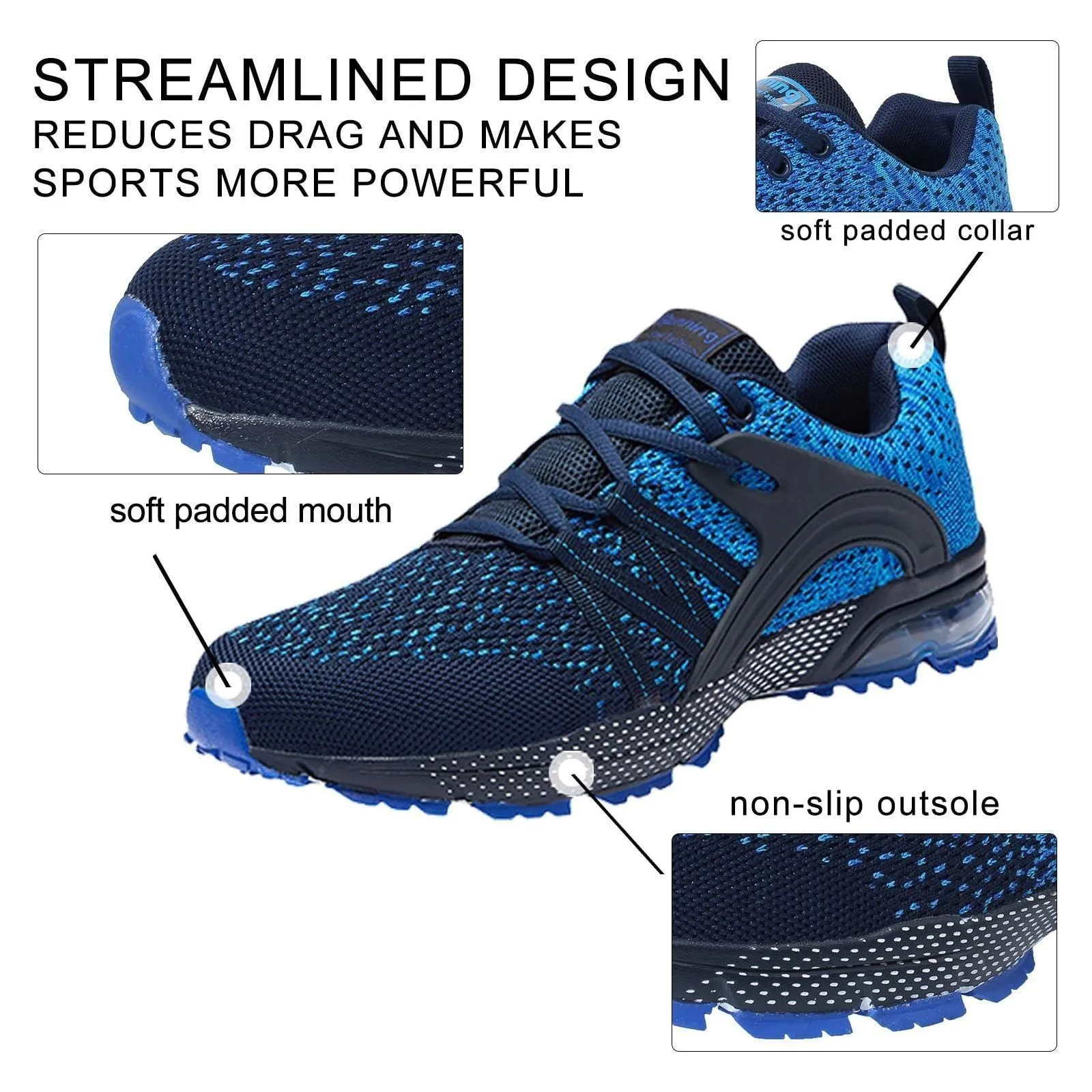 TcIFE Running Shoes Mens Womens Fashion Sneakers Tennis Sports Casual Walking Athletic Fitness Indoor and Outdoor Shoes