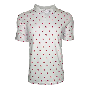 The Polka State Polo - White w/ Red States