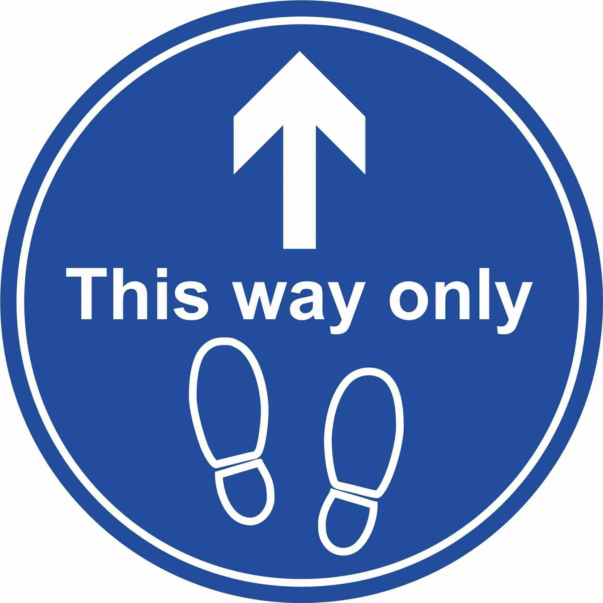 This way only Floor Sign