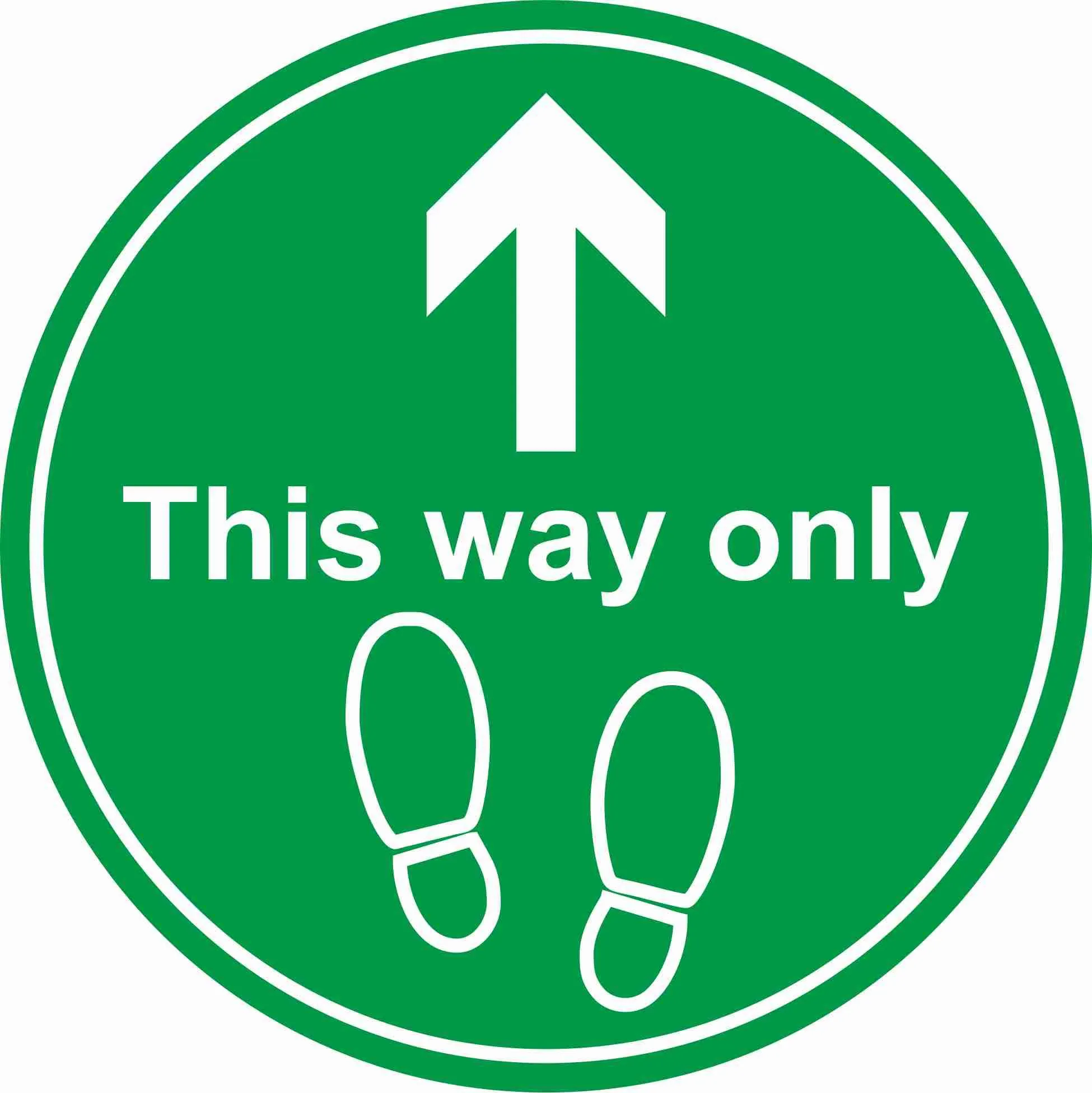 This way only Floor Sign