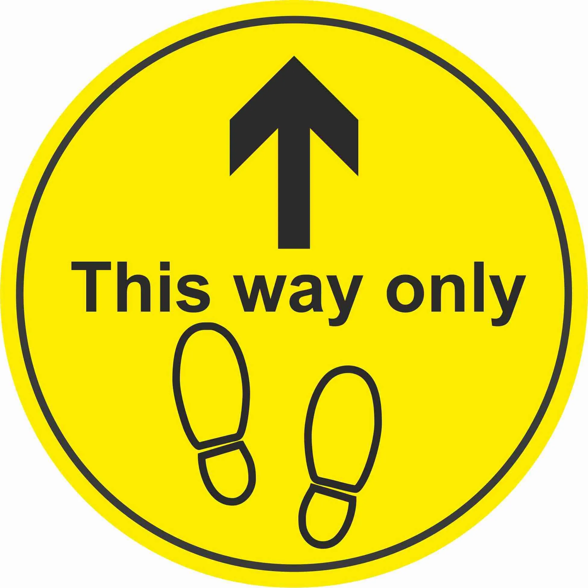 This way only Floor Sign