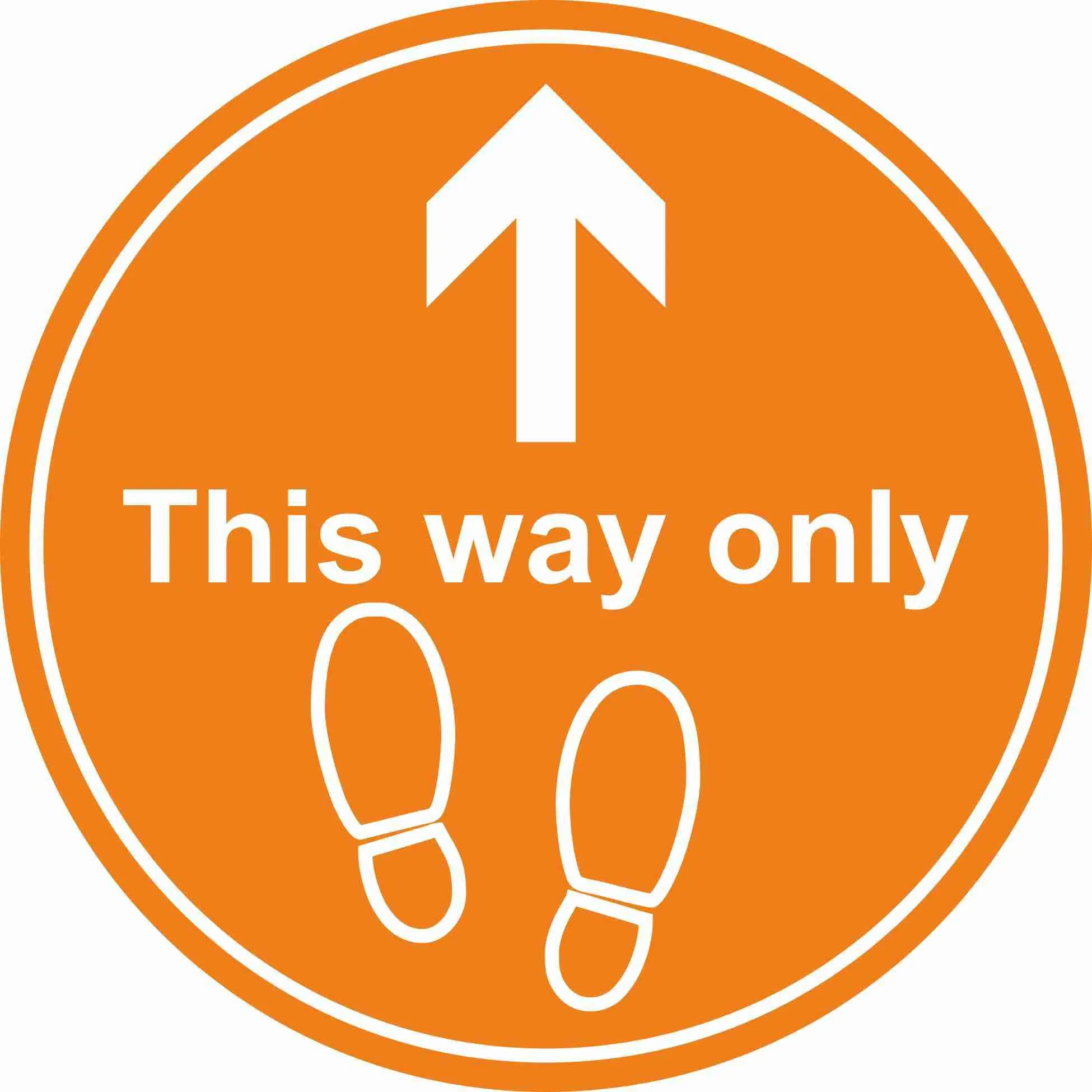This way only Floor Sign
