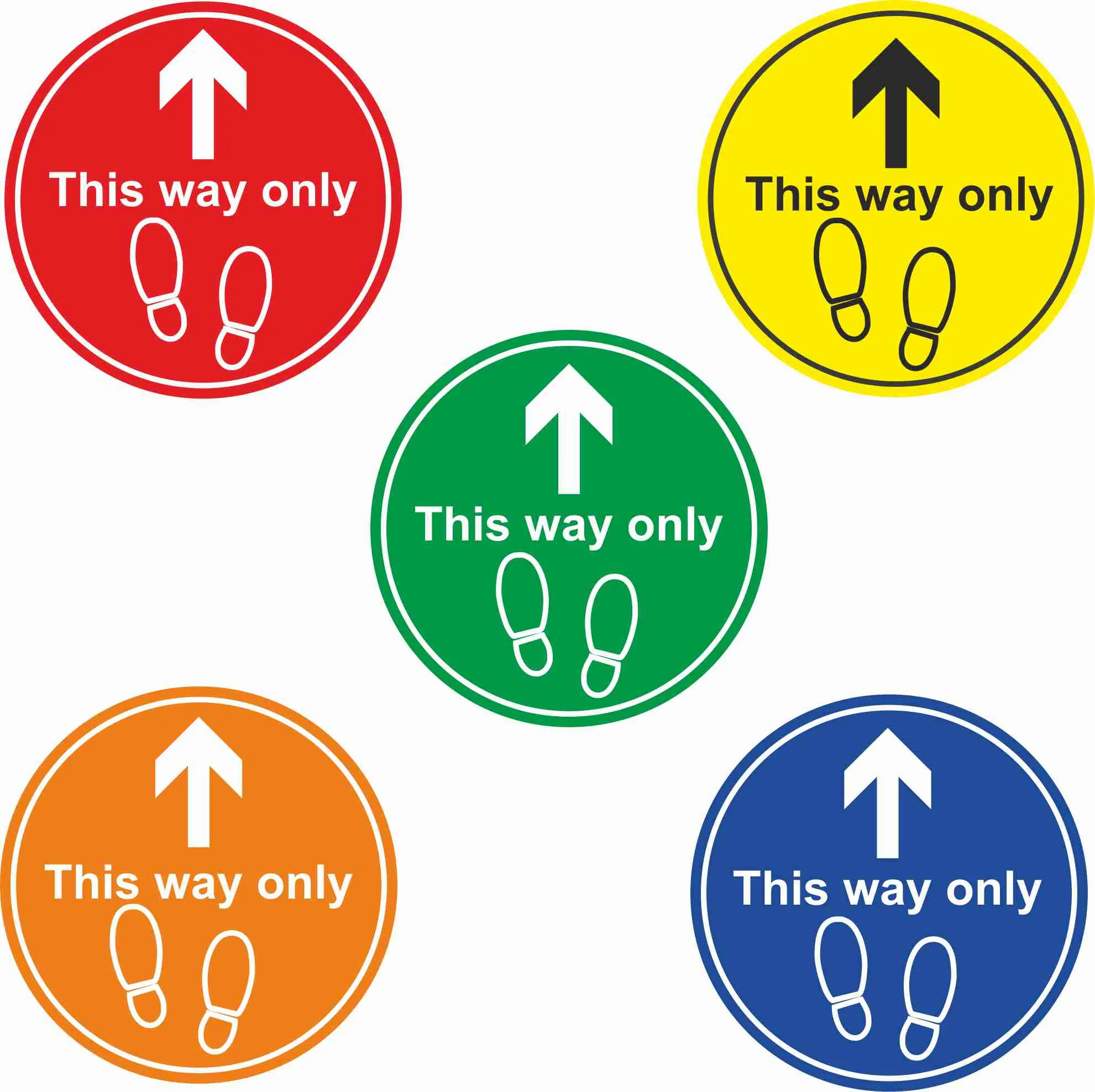 This way only Floor Sign