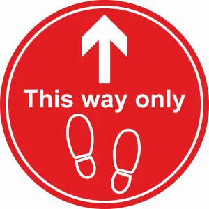 This way only Floor Sign
