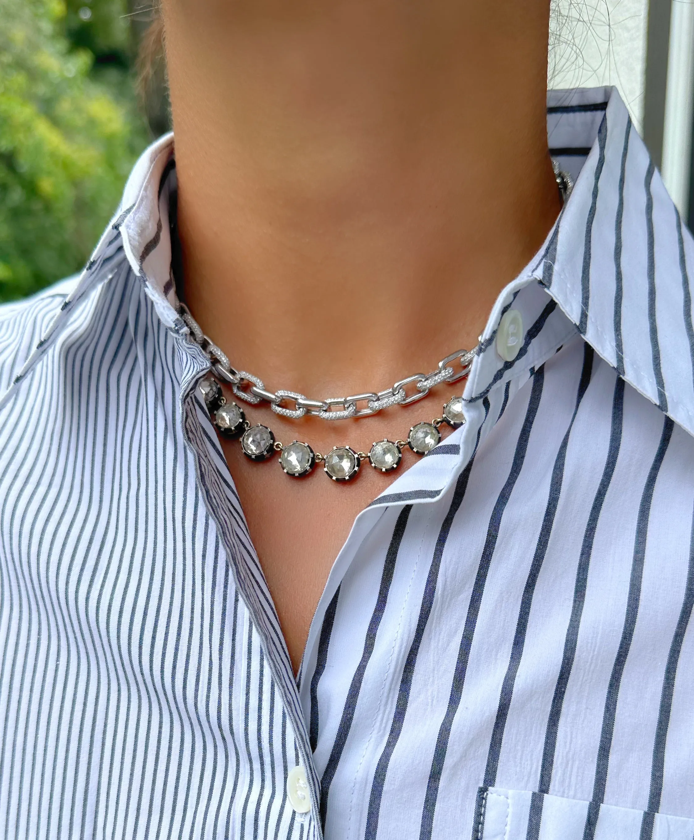 Topaz Tennis Necklace