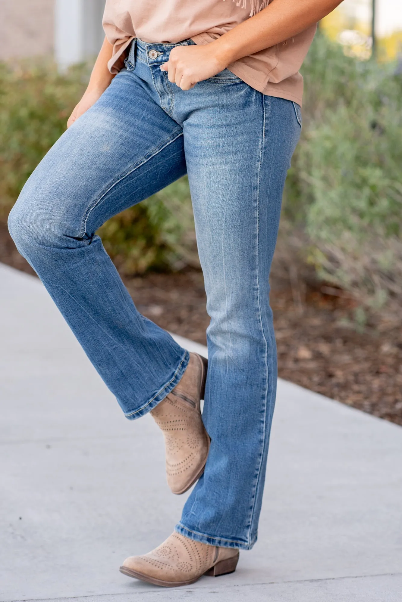 Twisted Inseam Low Rise Boot Cut