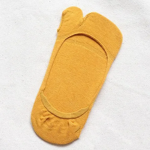 Two-toe Socks Split Toe Low Cut Women's Socks Anti-slip Invisible Socks