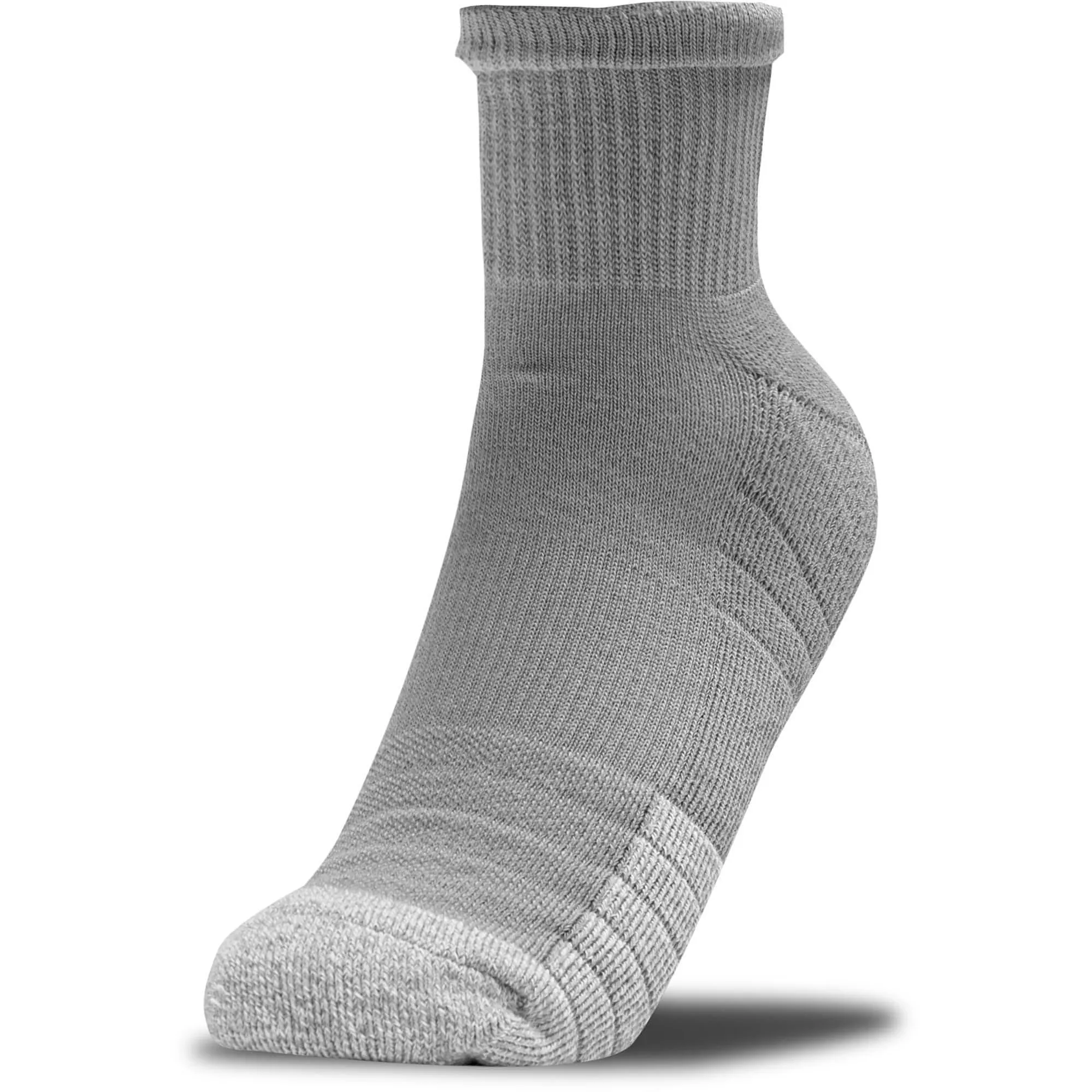 Under Armour HeatGear Quarter (3 Pack) Socks - Grey