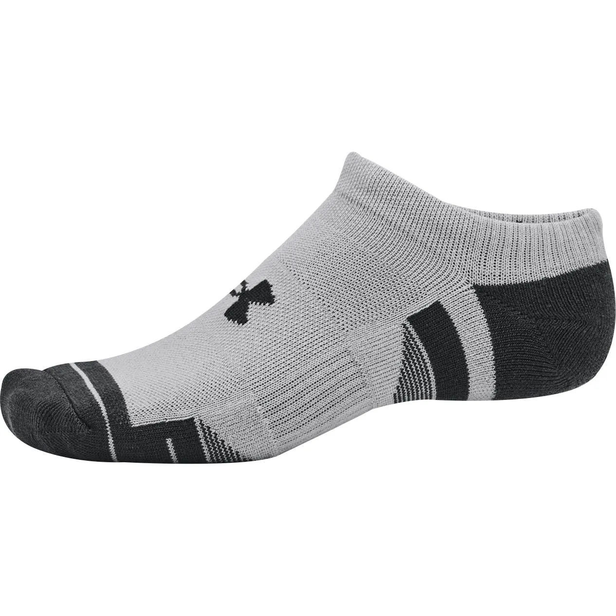 Under Armour Performance Tech (3 Pack) No Show Socks - Grey