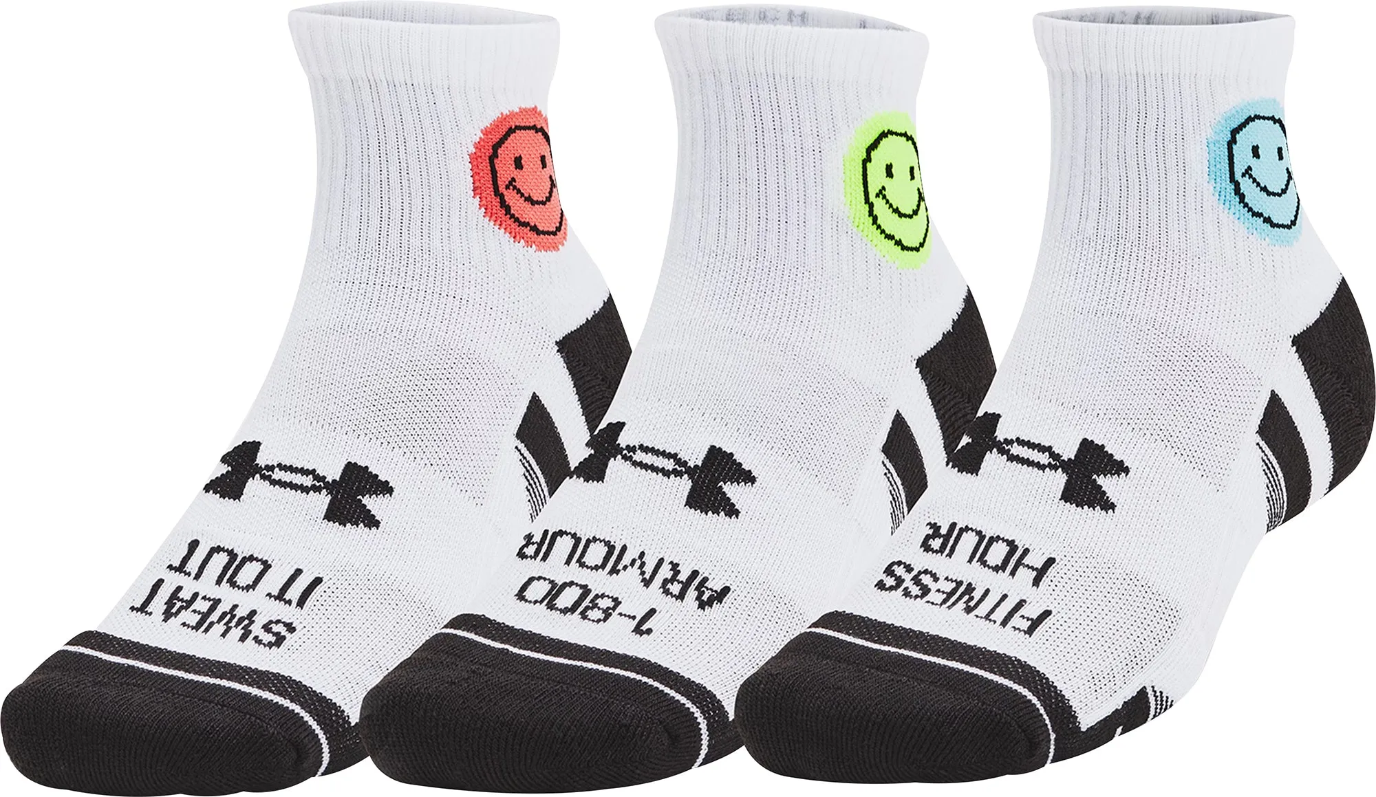 Under Armour Performance Tech (3 Pack) Quarter Socks - White
