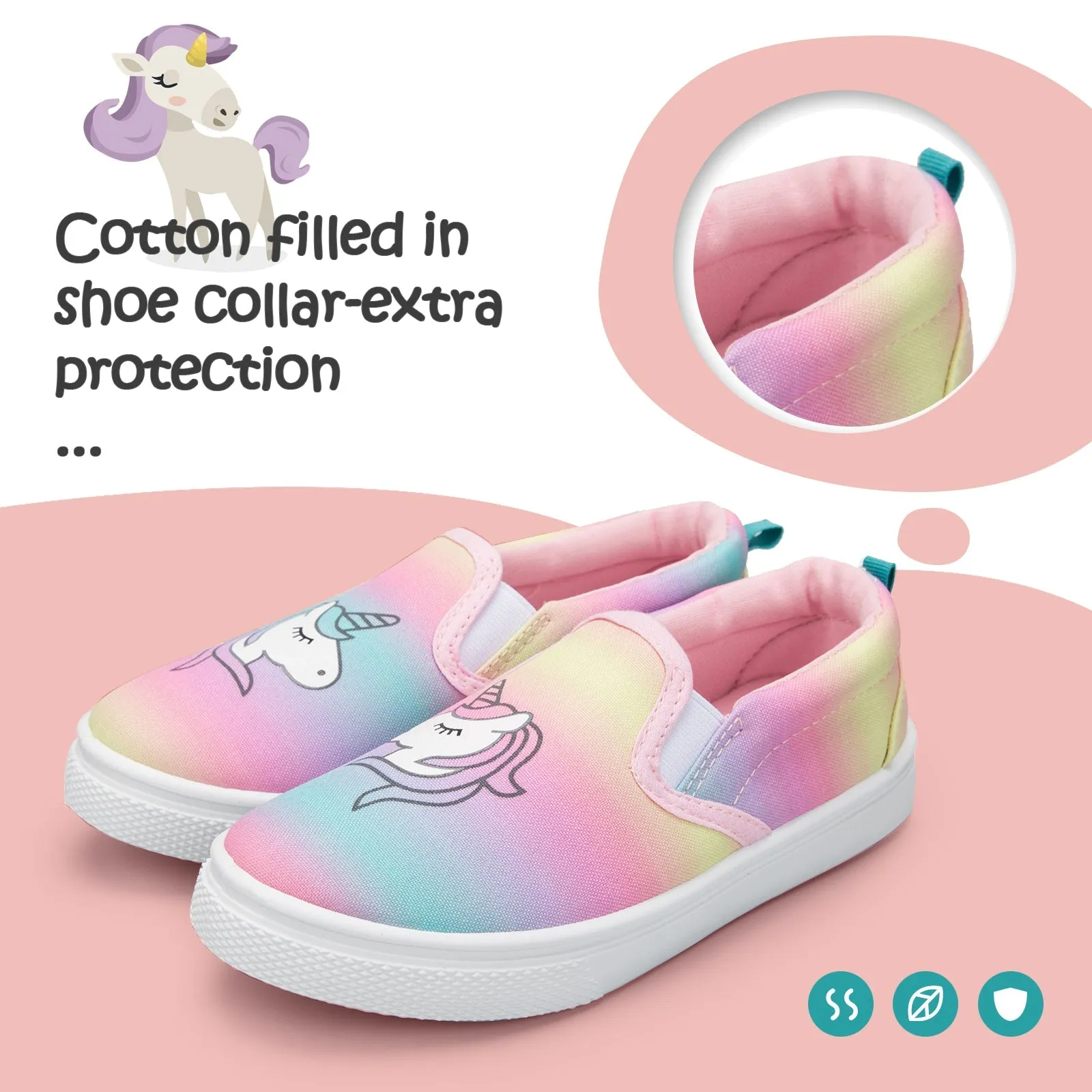 Unicorn Print Slip-on Colorful Espadrilles