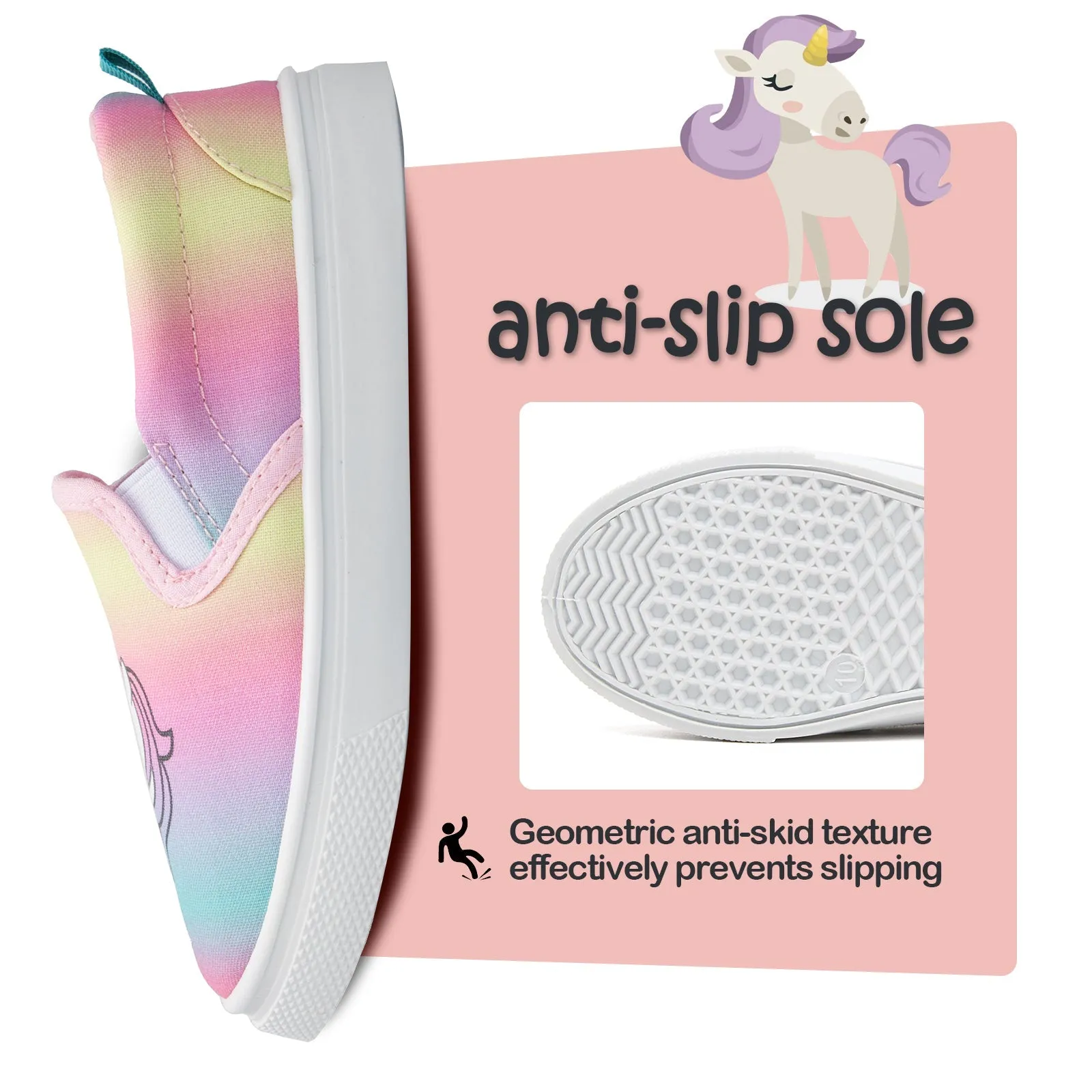 Unicorn Print Slip-on Colorful Espadrilles