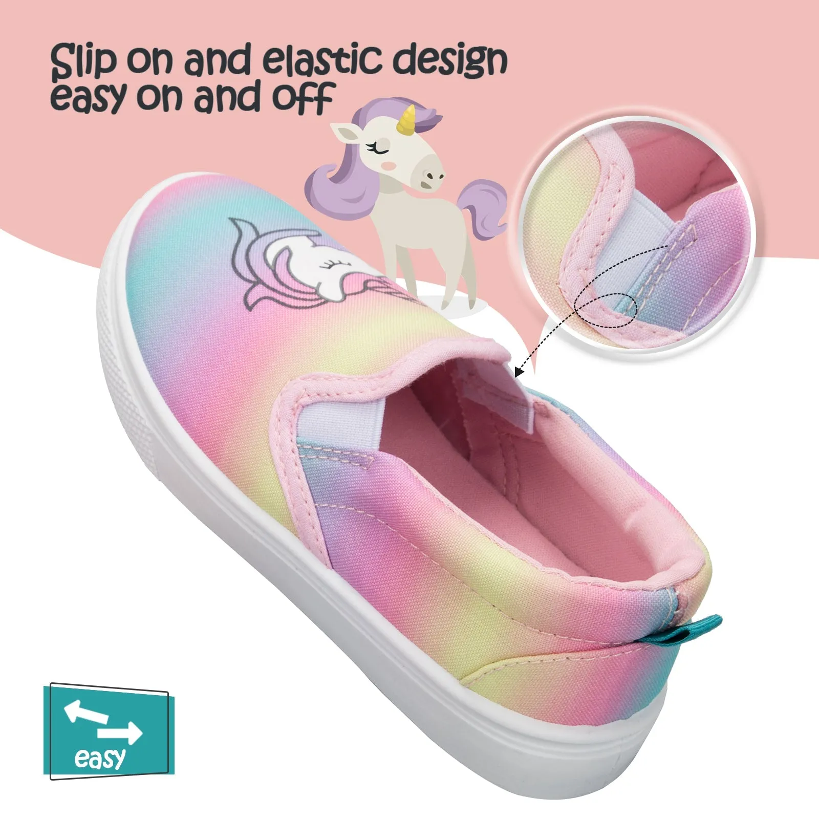 Unicorn Print Slip-on Colorful Espadrilles