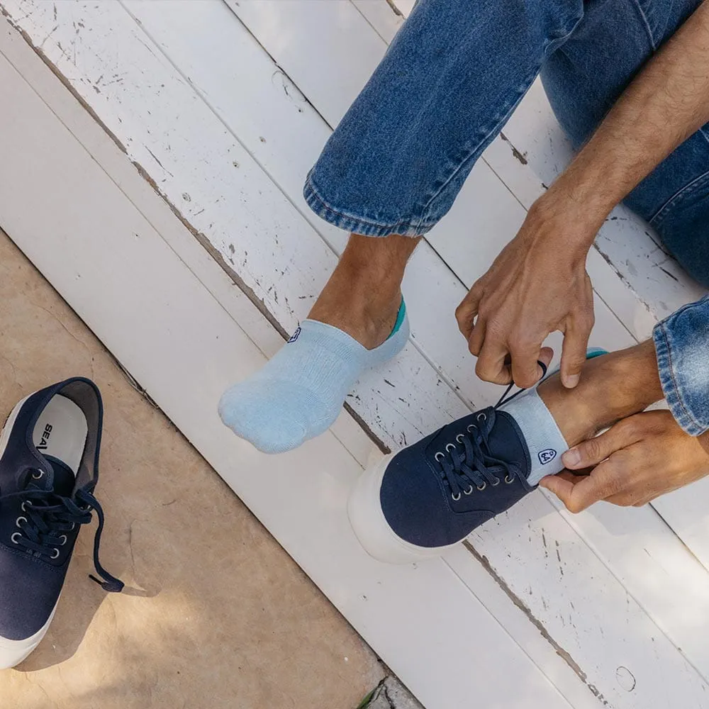 Unisex - Hideaways No-Show Sock - Light Blue