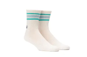 Unisex - Show-Offs Crew Sock - Natural w/ Sea Stripe