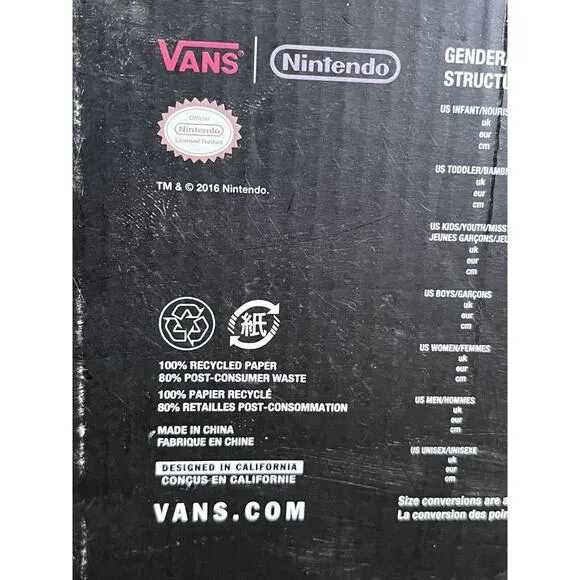 Vans Nintendo Shoes Princess Peach Girl Size 2.0 DIRTY NEEDS CLEANING Authentic