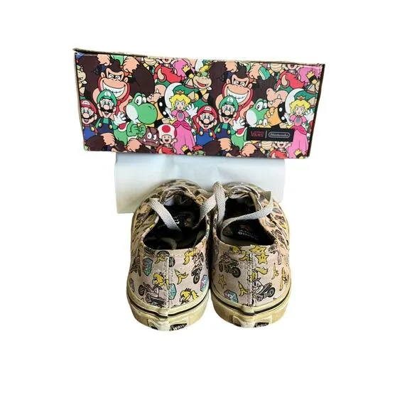 Vans Nintendo Shoes Princess Peach Girl Size 2.0 DIRTY NEEDS CLEANING Authentic