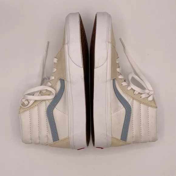 Vans Sk8-Hi Lace Up Shoes Men's Size 5 Women's Size 6.5 Beige