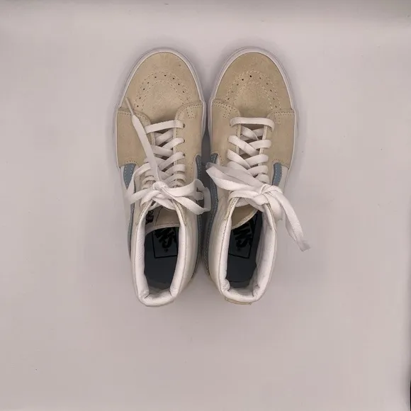 Vans Sk8-Hi Lace Up Shoes Men's Size 5 Women's Size 6.5 Beige