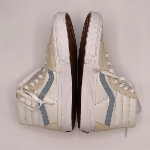 Vans Sk8-Hi Lace Up Shoes Men's Size 5 Women's Size 6.5 Beige