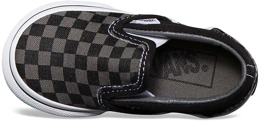Vans Toddler Classic Slip-On (Checker) Black/Pewter