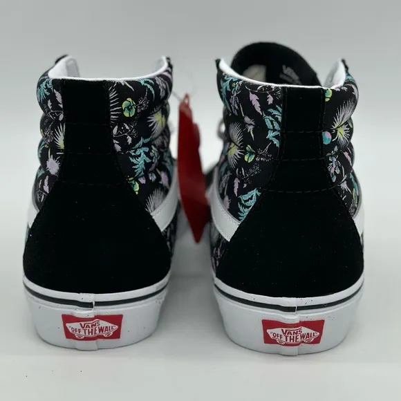 Vans Women's Black Floral High-Top Sneakers