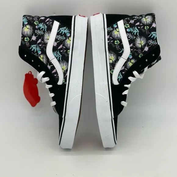 Vans Women's Black Floral High-Top Sneakers