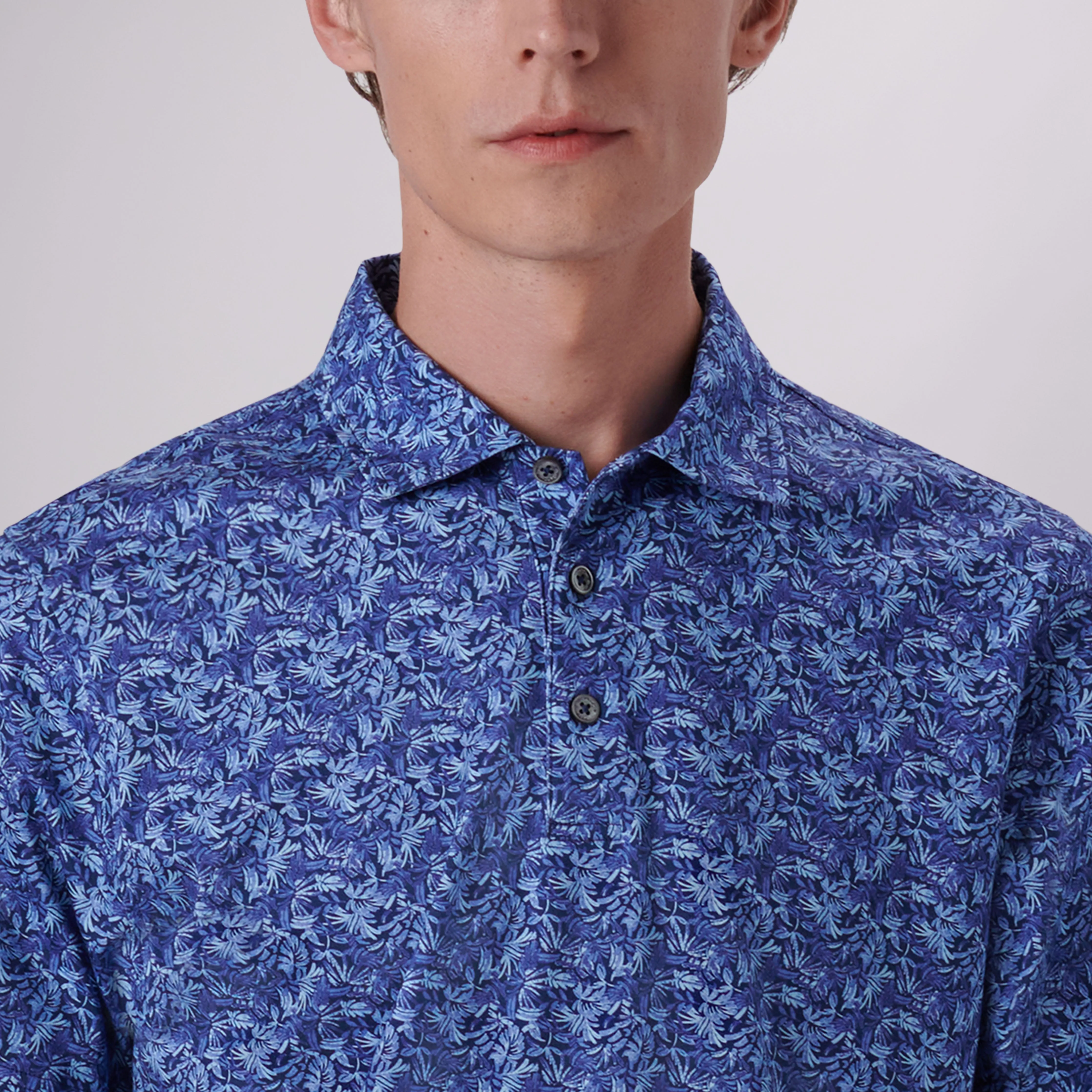 Victor Leaf Print OoohCotton Polo