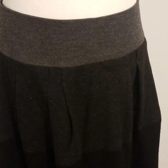 VINCE wool color block skirt
