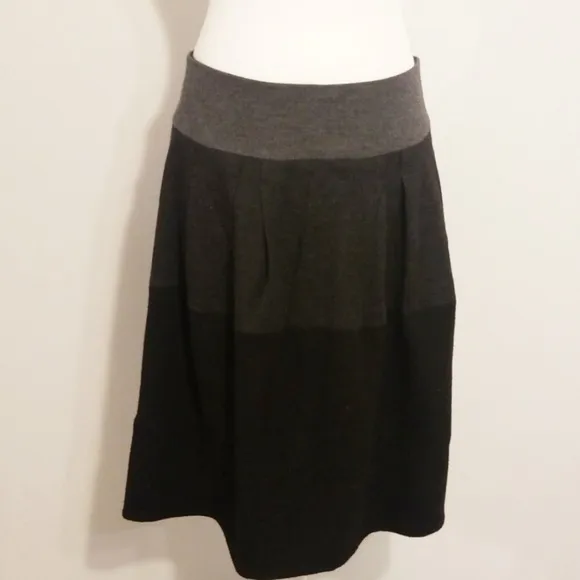VINCE wool color block skirt