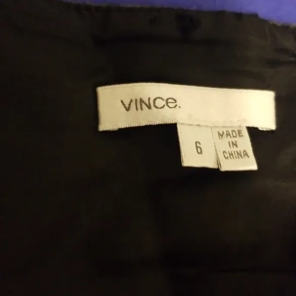 VINCE wool color block skirt