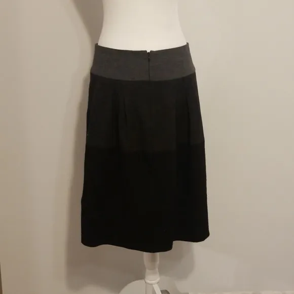 VINCE wool color block skirt