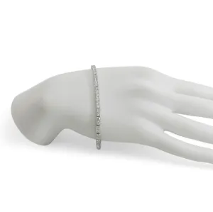 WHITE GOLD LAB GROWN DIAMONDS TENNIS BRACELET