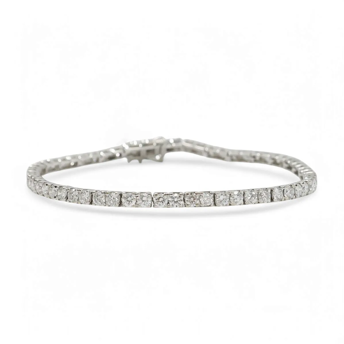 WHITE GOLD LAB GROWN DIAMONDS TENNIS BRACELET