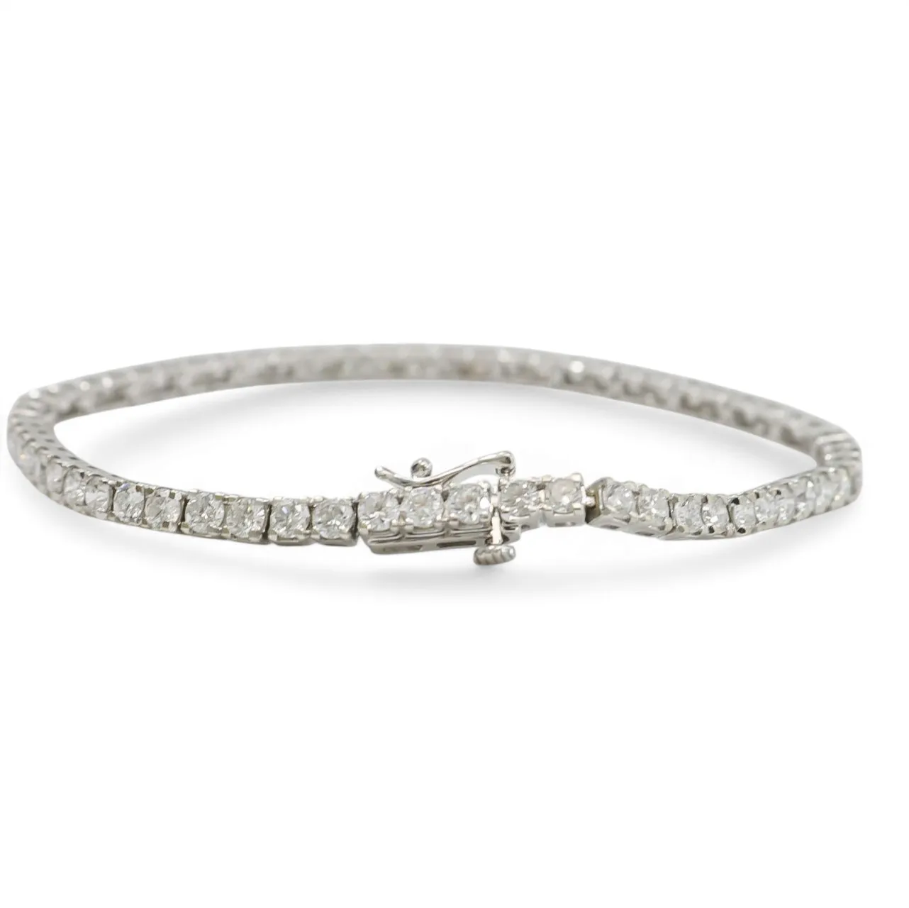WHITE GOLD LAB GROWN DIAMONDS TENNIS BRACELET