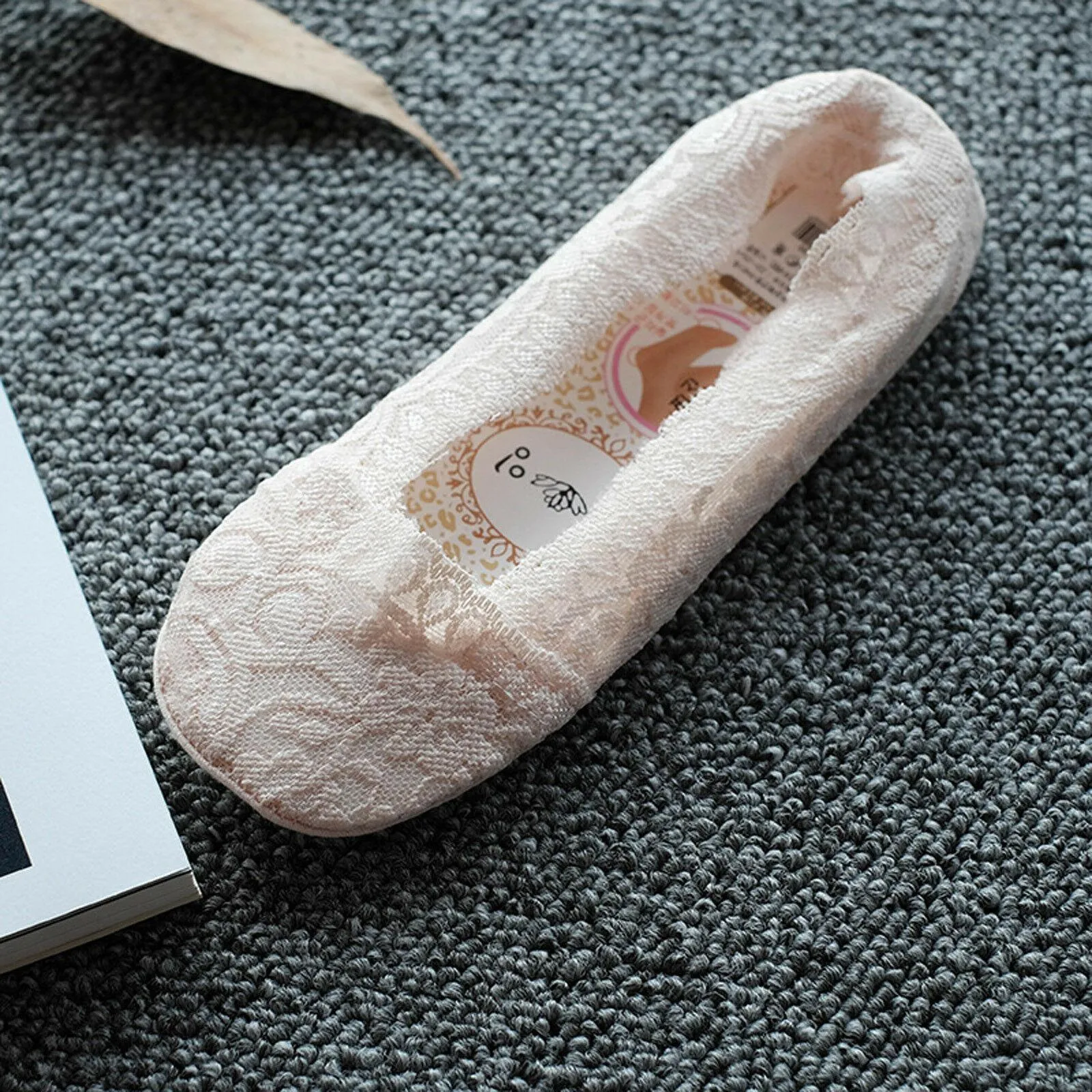 Women Lace No Show Socks Summer Japan Fashion Anti-Slip Size 2-8