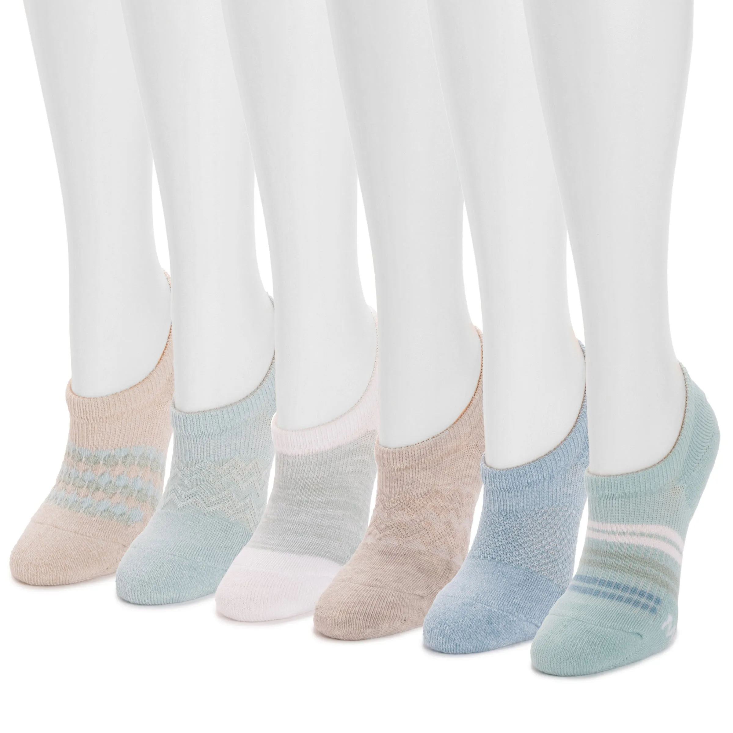 Women's 6 Pack Dream Step by Muk Luks® No Show Socks