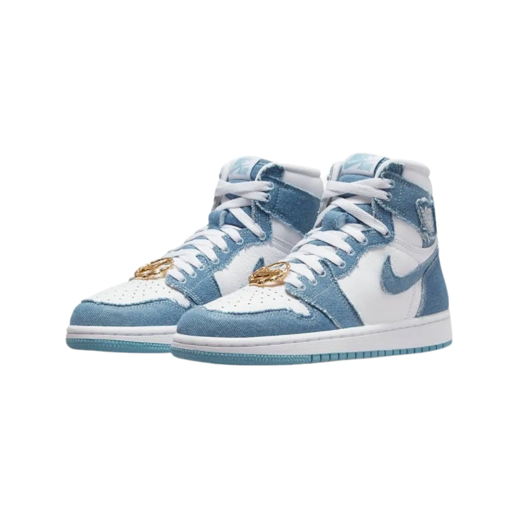 Women's Air Jordan 1 High OG Denim White Boarder Blue