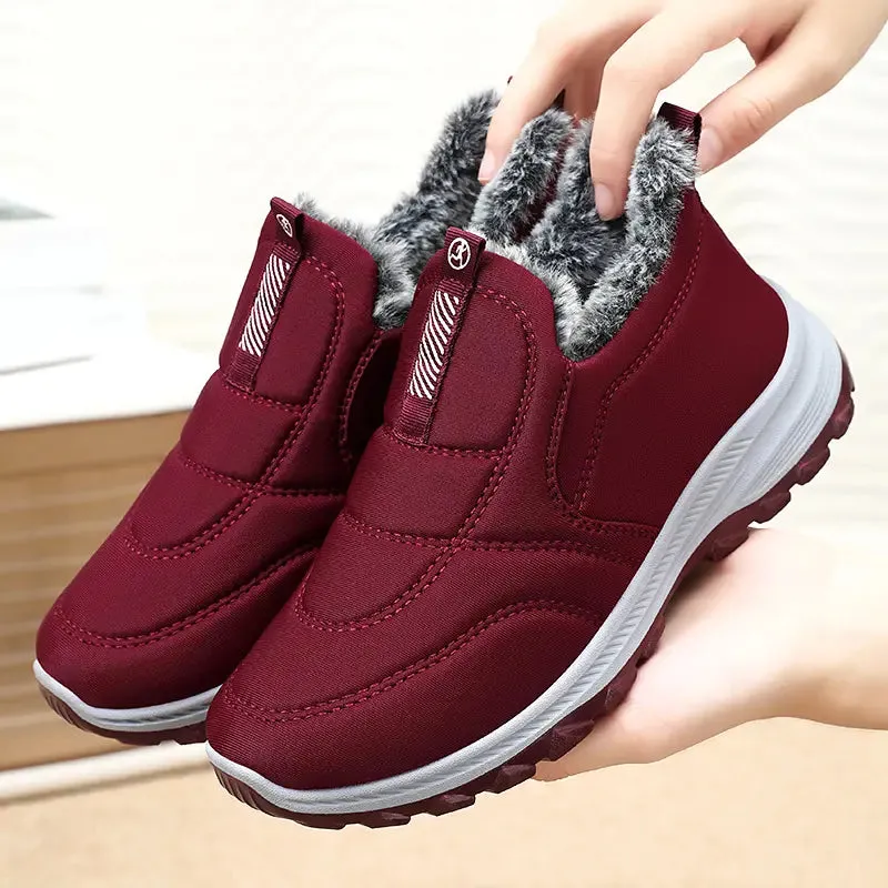 Women's Cozy Fleece-Lined Winter Slip-On Shoes