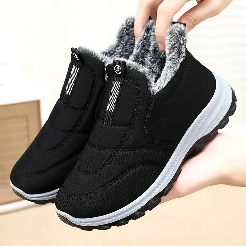 Women's Cozy Fleece-Lined Winter Slip-On Shoes