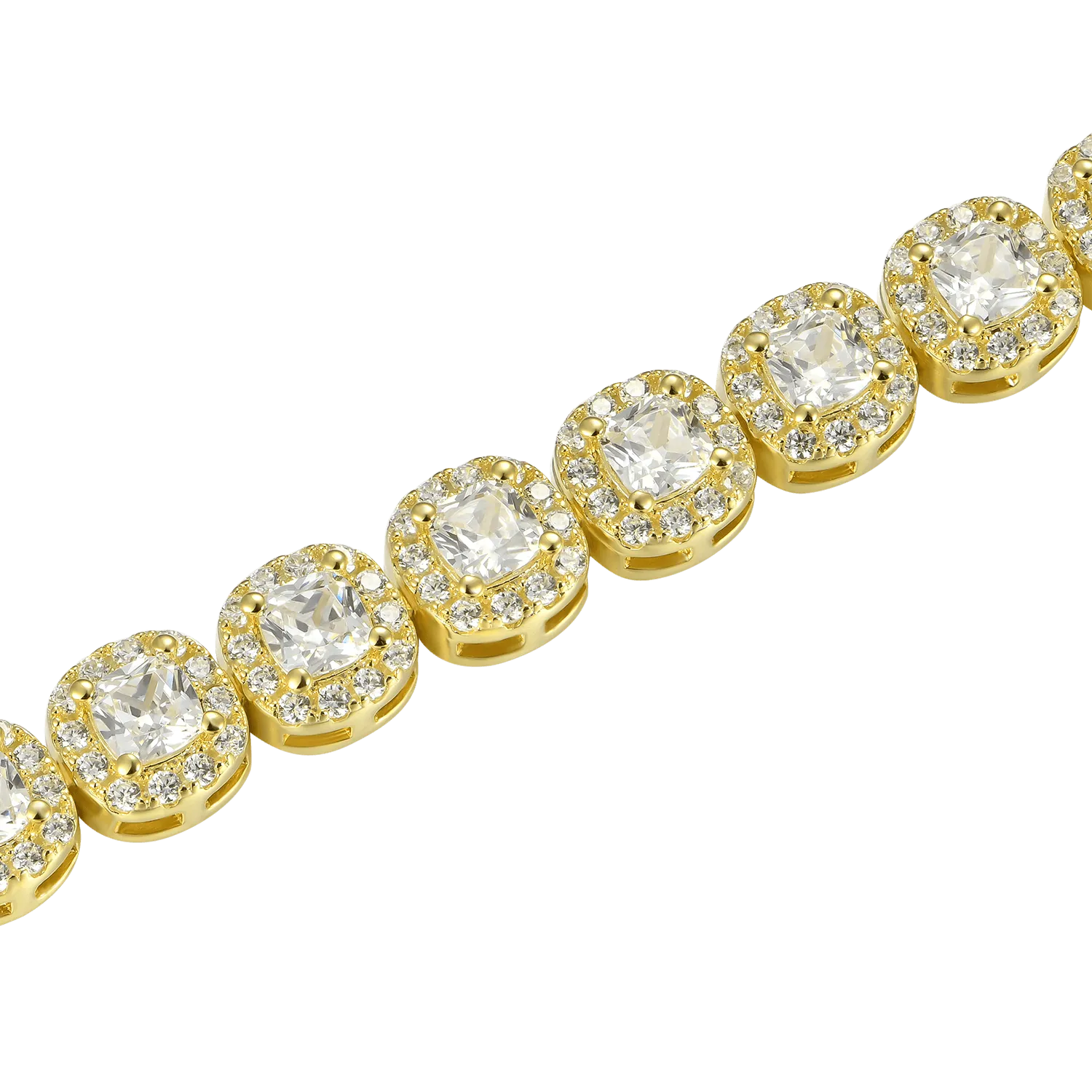 Women's Cushion-Cut Clustered Tennis Bracelet - 7mm