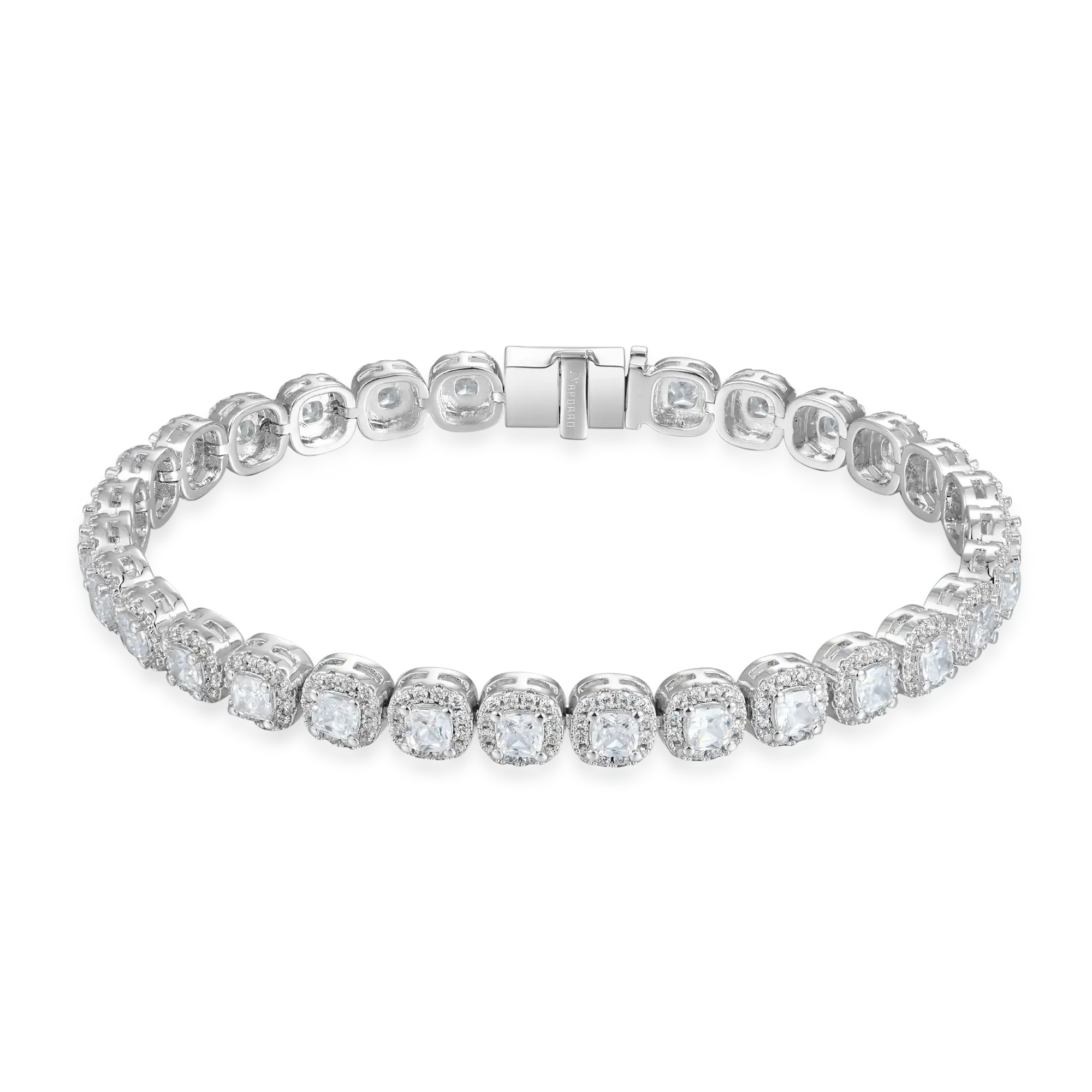 Women's Cushion-Cut Clustered Tennis Bracelet - 7mm