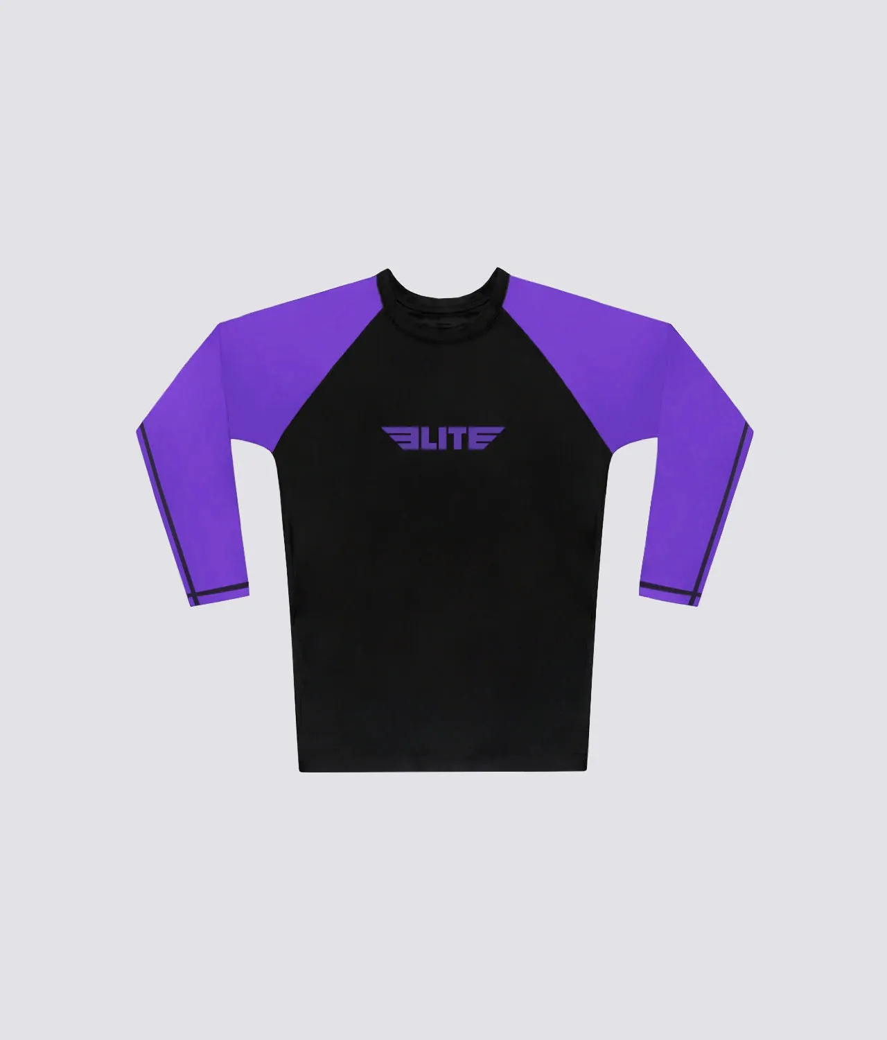 Women's Standard Purple Long Sleeve No-Gi BJJ Rash Guard