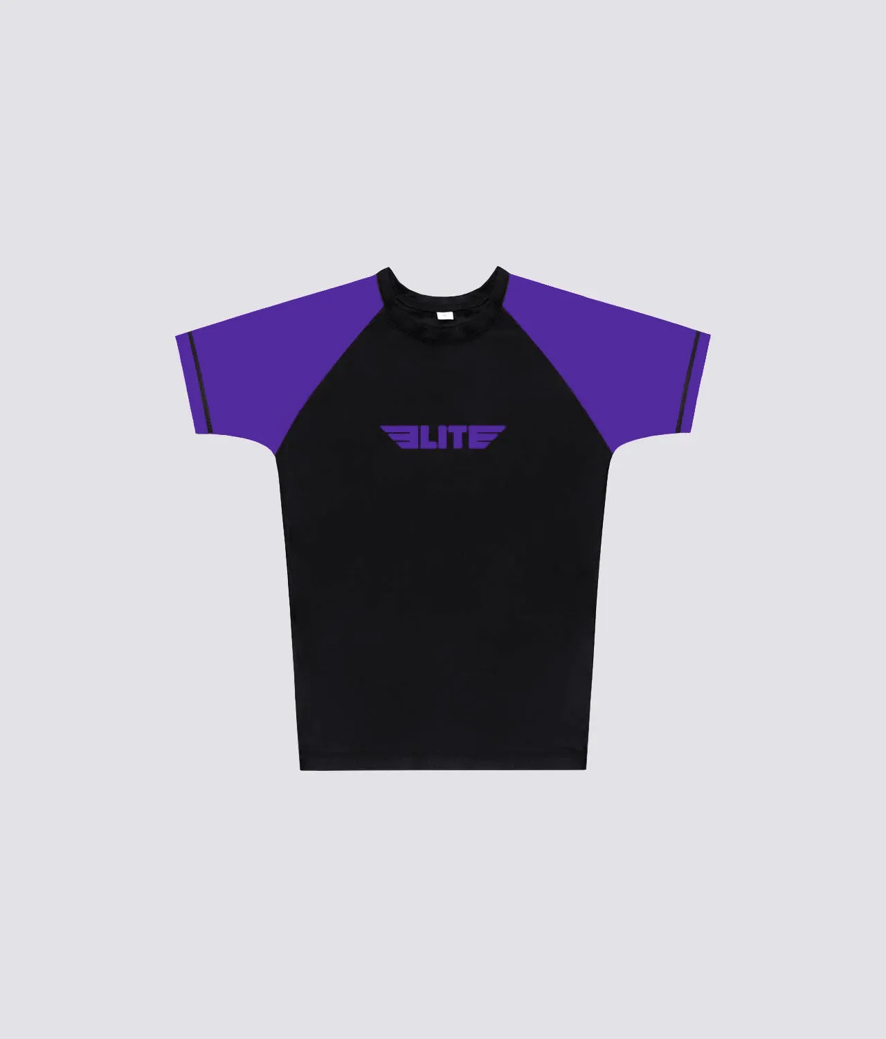 Women's Standard Purple Short Sleeve MMA Rash Guard